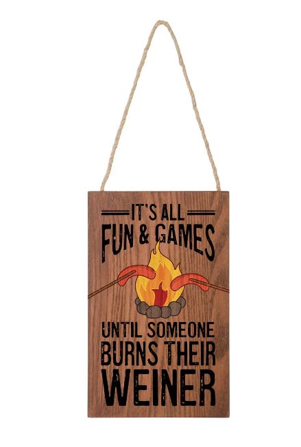 Hanging Sign Small, Fun & Games