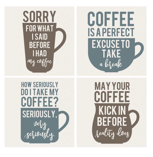 Coaster 4" Coffee Mug Set