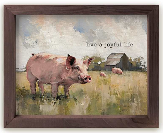 Framed Linen, Joyful Life