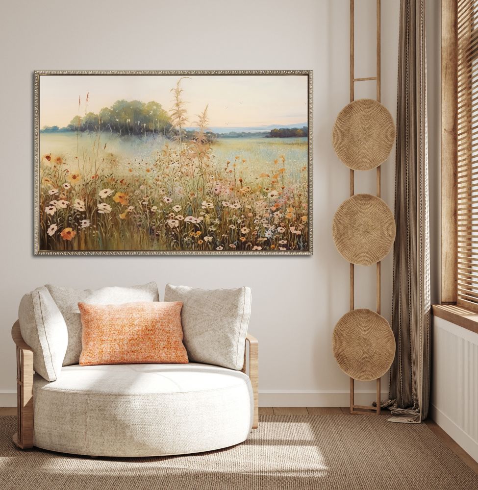 Wildflower Meadow At Dawn (Framed) 30x45