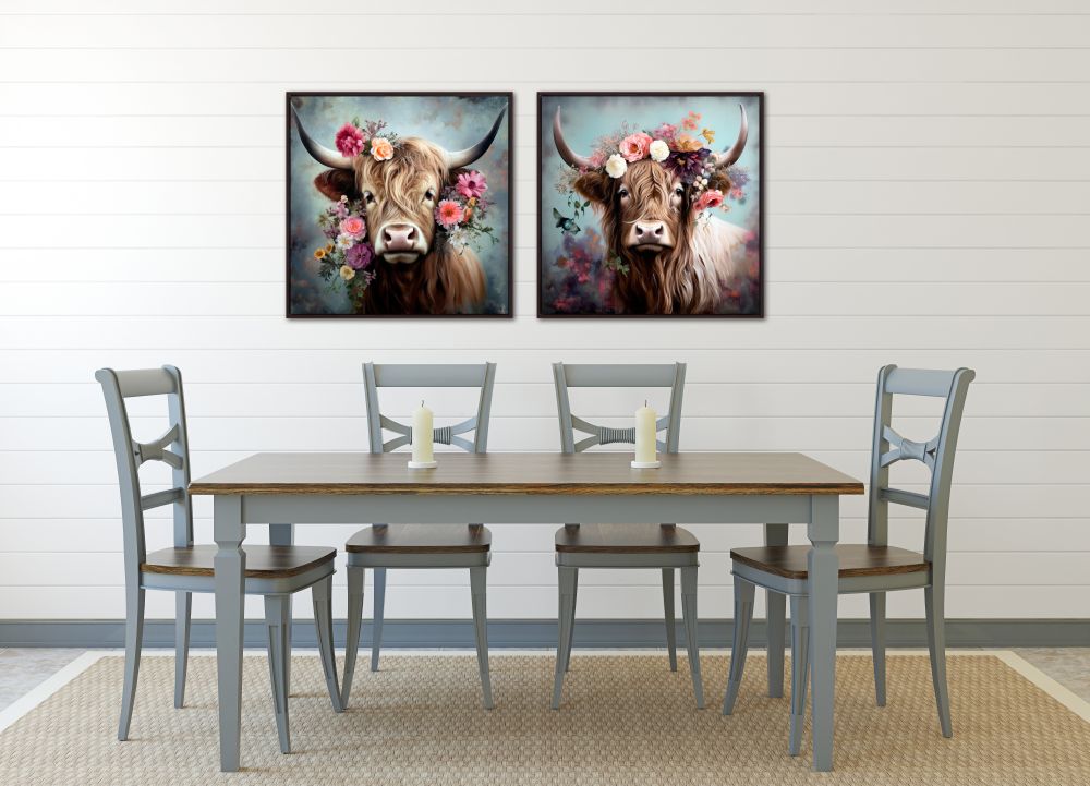 Majestic Moo, I (Framed) 24x24