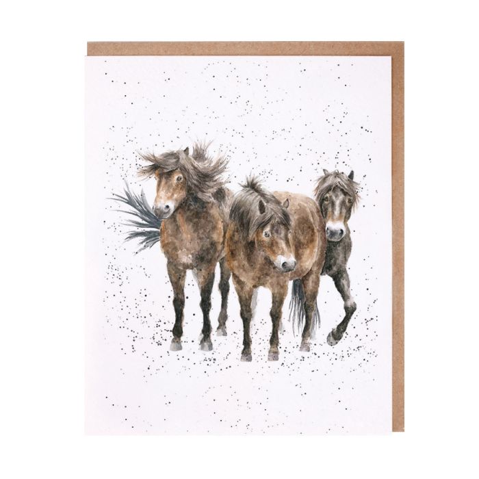 'Three Amigos' Horse Single Card