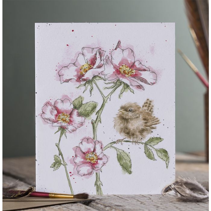 'The Rose Garden' Wren Single Card