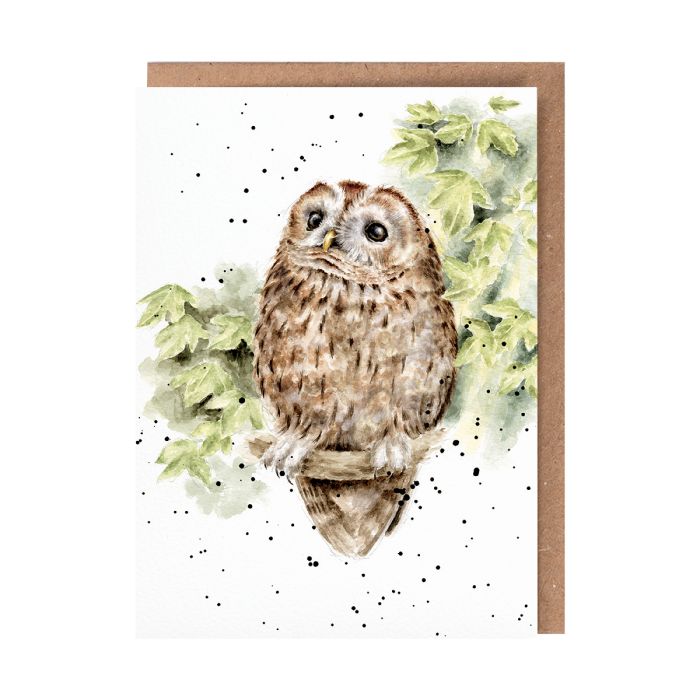 'Treetops' Owl Single Card