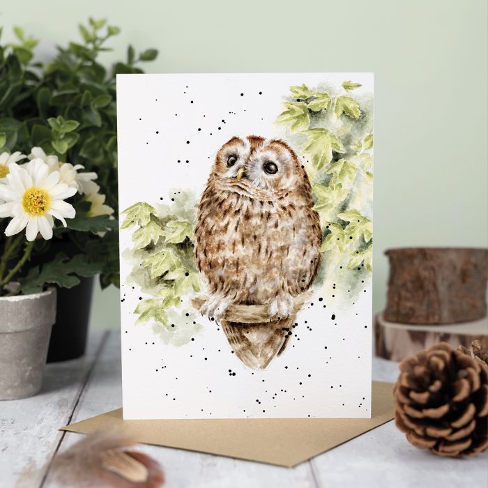 'Treetops' Owl Single Card