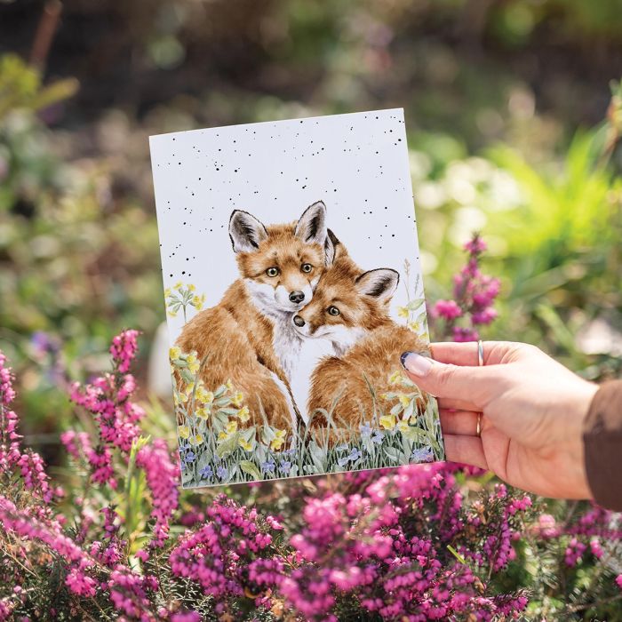 'Growing Wild Together' Fox Single Card