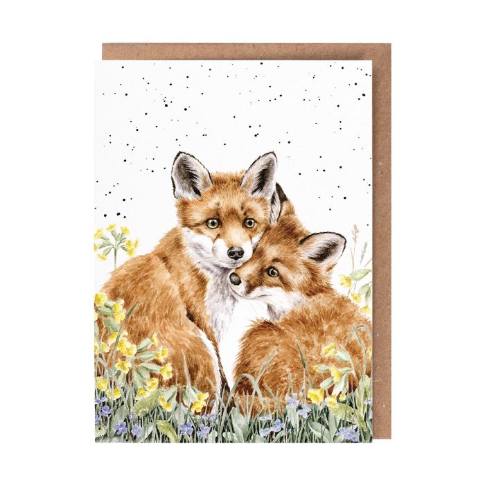 'Growing Wild Together' Fox Single Card