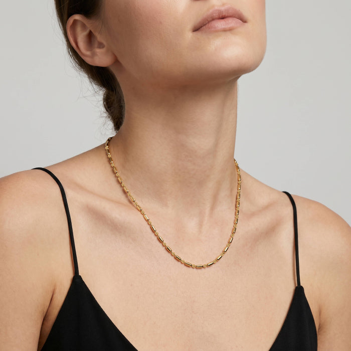Premium Gold Plated Fancy Bead Necklace