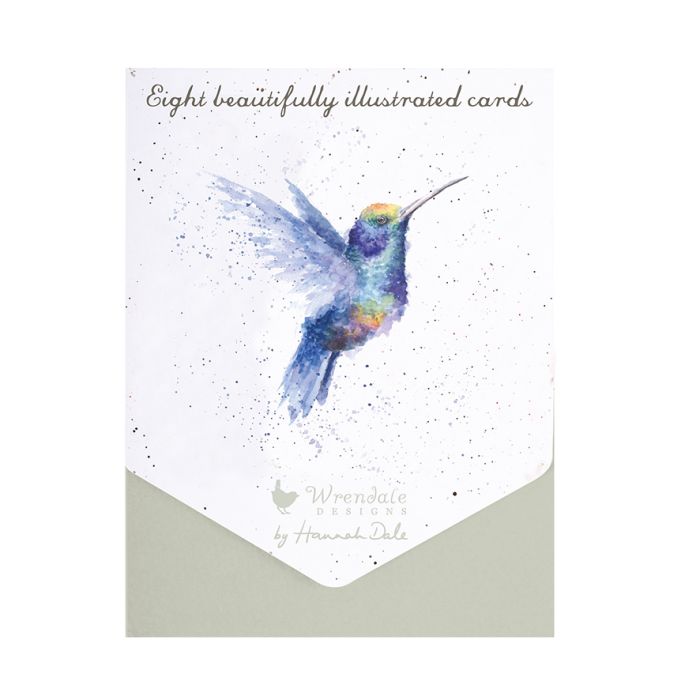 Rainbow Hummingbird Notecard 8 Pack