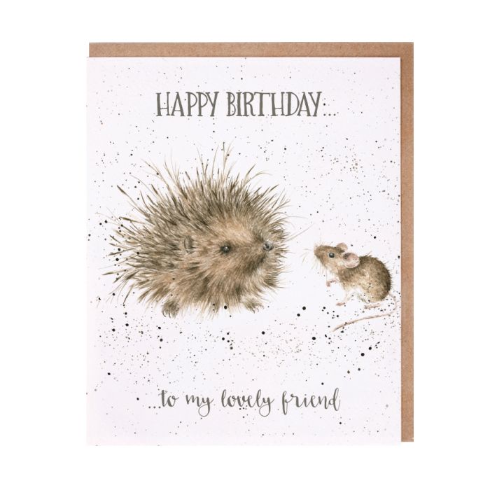 'Lovely Friend' Hedgehob Birthday Single Card