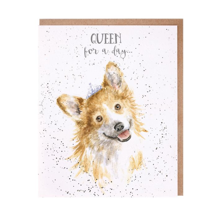 'Queen' Corgi Birthday Single Card