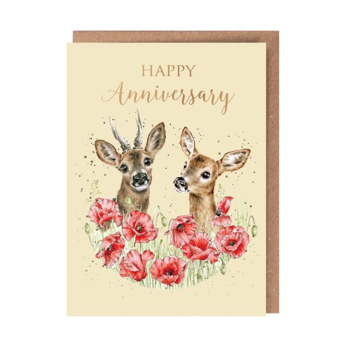 'My Deer' Anniversary Single Card Gold