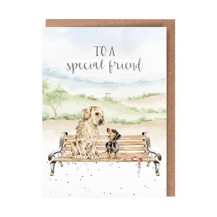 'Special Friend' Dog Friendship Single Card