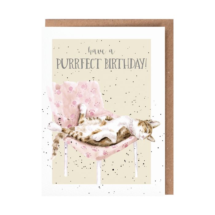 'Tabby Birthday' Cat Single Card