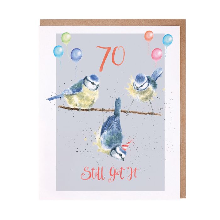 'Still Got It' Blue Tit 70th Birthday Single Card