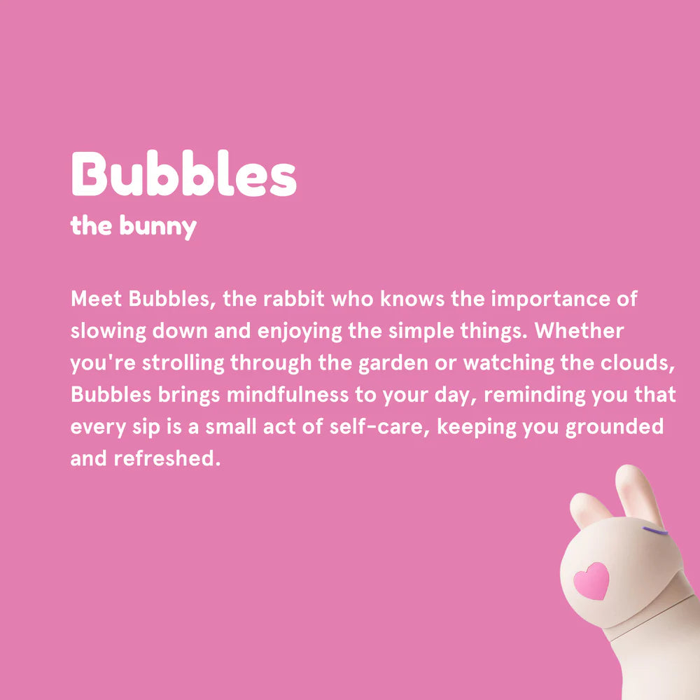 Bubbles Bunny Bestie Bottle, Insulated Stainless Steel Water Bottle