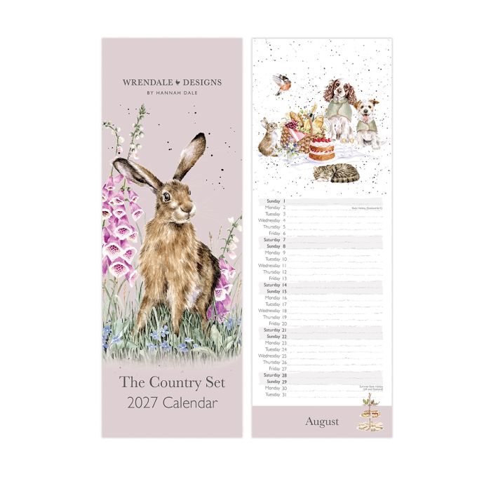 2027 The Country Set Slim Calendar - Wrendale