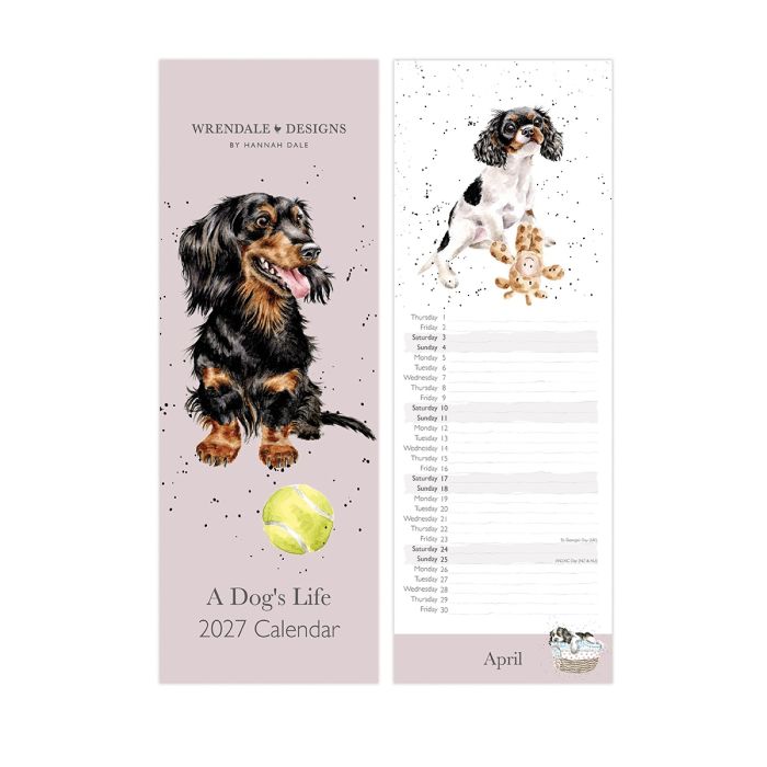 2027 A Dog's Life Slim Calendar - Wrendale