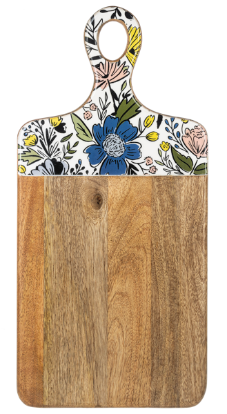 Colorful Flower Cutting Board with Handle, 2 Styles