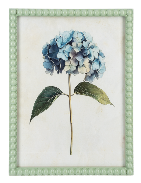Hydrangea Wall Decor in Beaded Frame, 3 Assorted