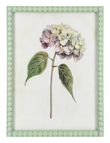 Hydrangea Wall Decor in Beaded Frame, 3 Assorted