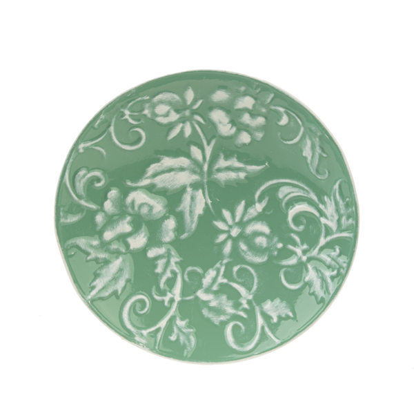 Sage Enamel Embossed Bird & Floral Round Wall Decor, Set of 3