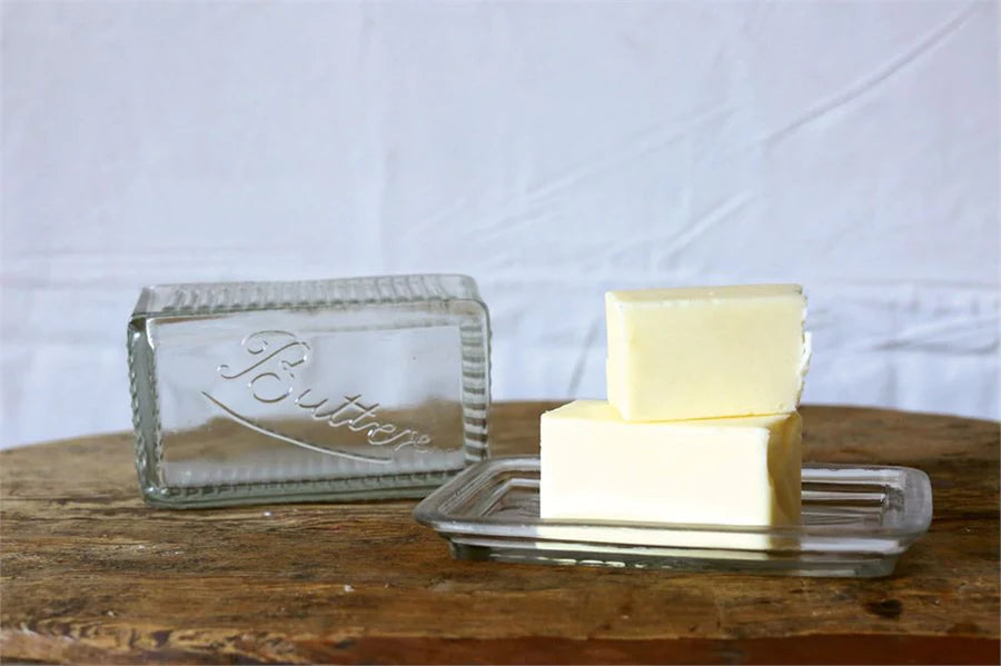 Pressed Glass Butter Dish