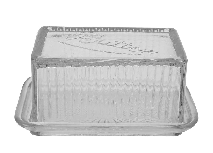 Pressed Glass Butter Dish