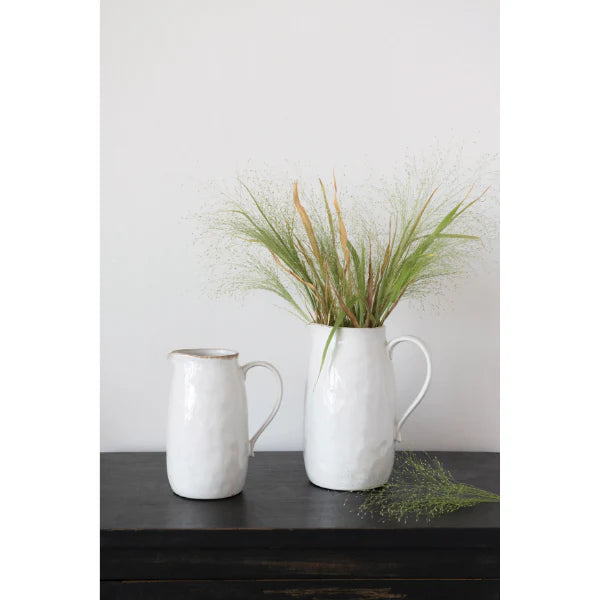 1 Quart Stoneware Pitcher, Cream (Small)