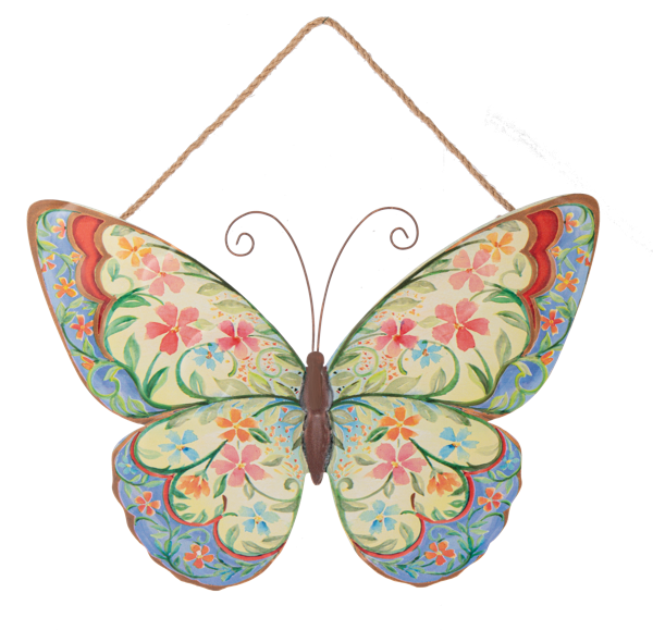 Floral Butterfly Wall Decor, 2 Assorted