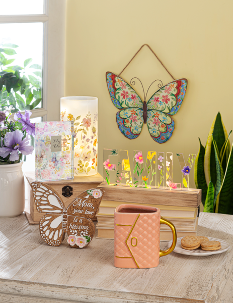 Floral Butterfly Wall Decor, 2 Assorted