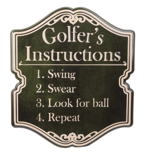 Golfer'S Instruction Sign,Iron