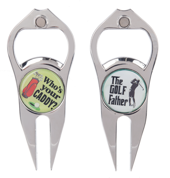 Best Dad by Par - Divot Tool & Bottle Opener with Backer Card