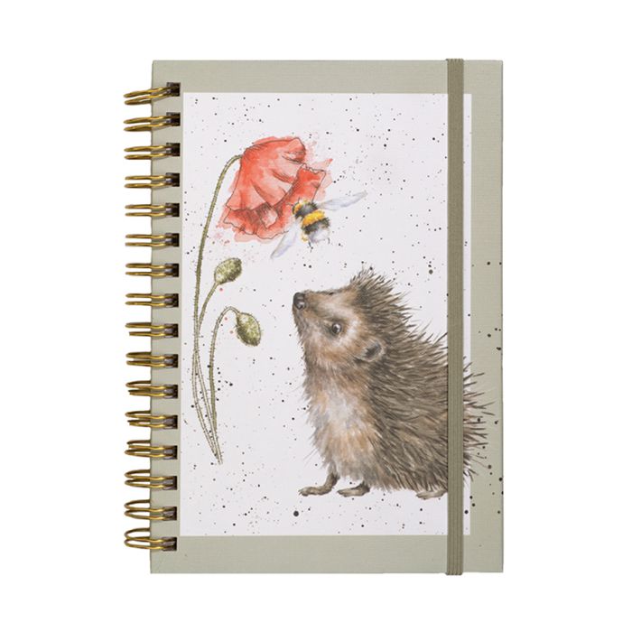 Hedgehog Busy As A Bee Spiral Notebook - Wrendale