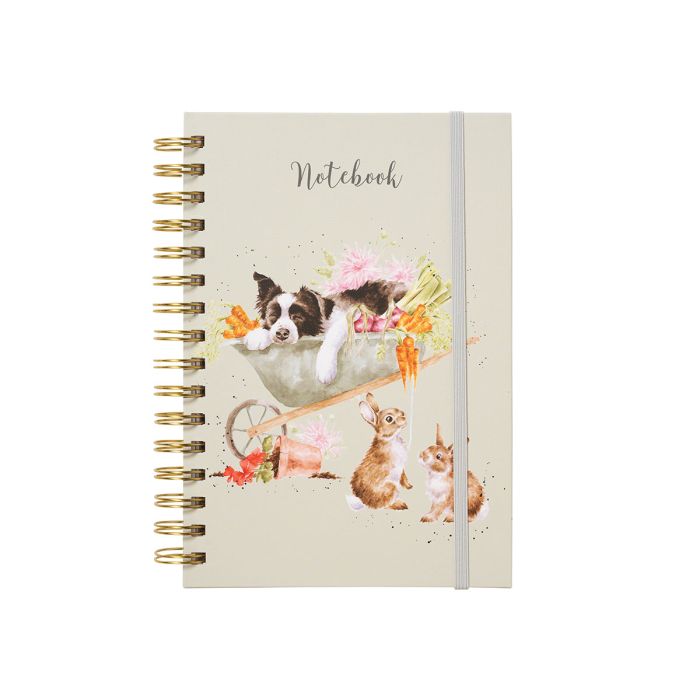 Sleeping on The Job, Dog/Cat/Rabbit Spiral Notebook - Wrendale