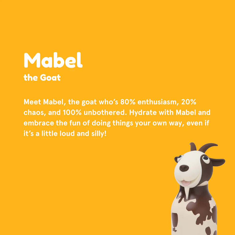 Mabel Goat Bestie Bottle, Insulated Stainless Steel Water Bottle