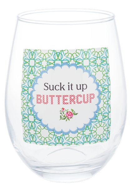 Cheeky Stemless Wine Glass, Assorted