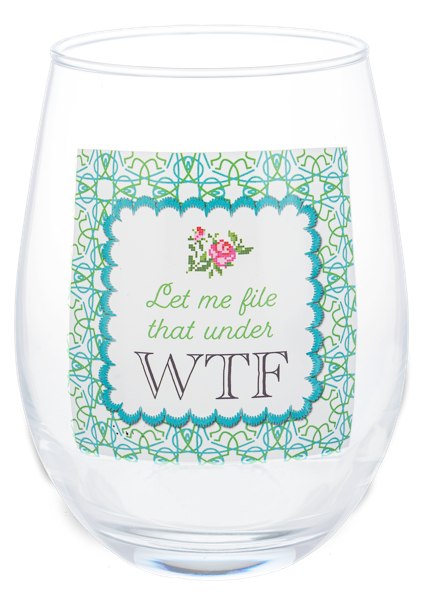Cheeky Stemless Wine Glass, Assorted