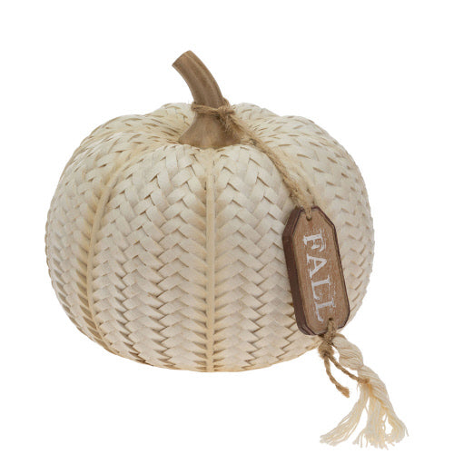 Cream Textured Weave Pumpkin with Tag