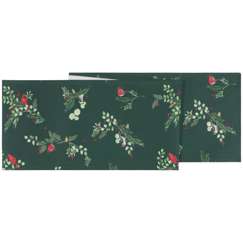 Forest Birds Table Runner 72 Inches