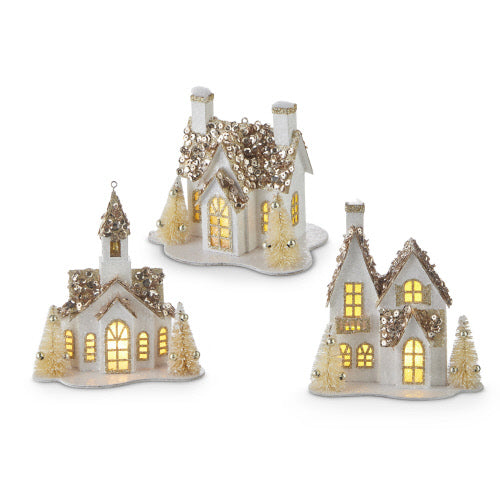 5" LIGHTED HOUSE ORNAMENT