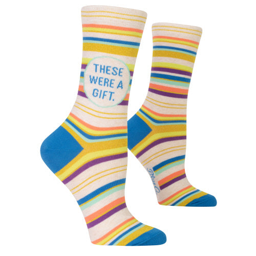 Women's Crew Sock Blue Q, Assorted Styles