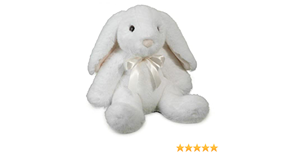 "Bianca" White Sitting Bunny- Deluxe Plush
