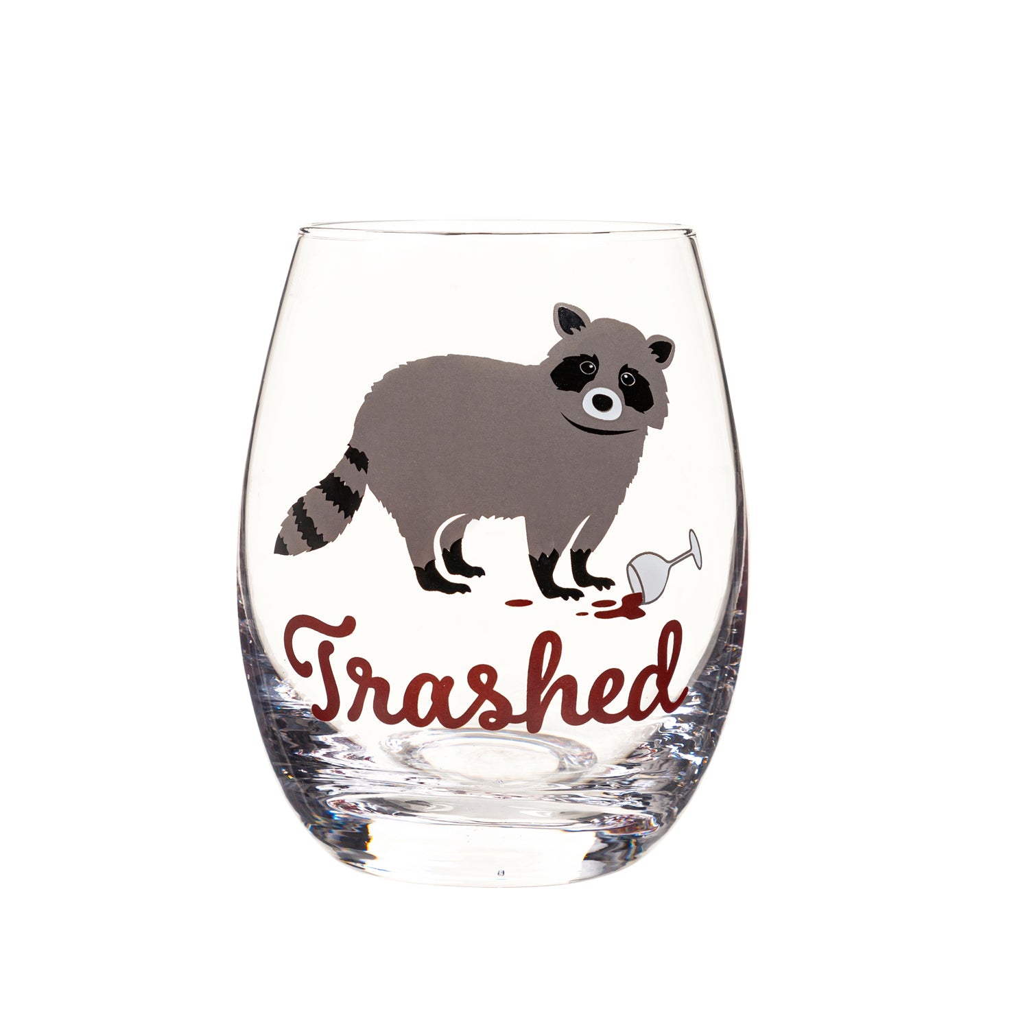 Stemless Wine Glass w/ Box, 17 OZ, Trashed
