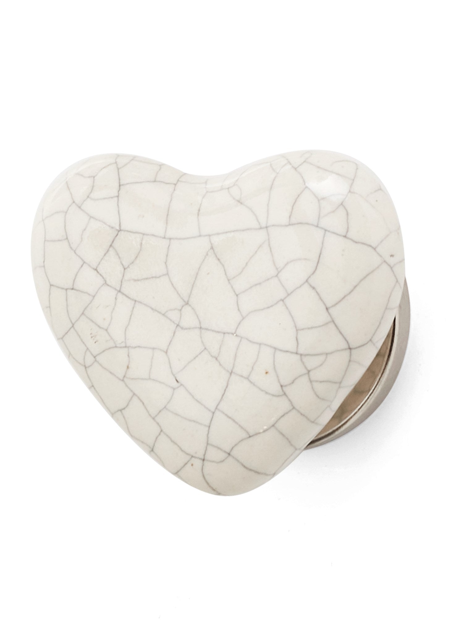 Heart Knob Crackle Ceramic