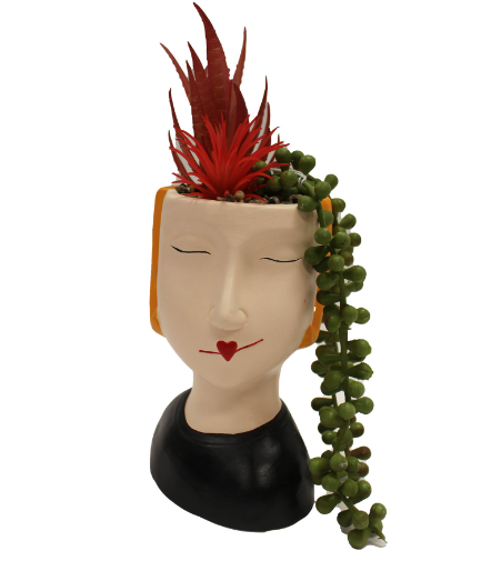 Ceramic Potted Succulent Lady