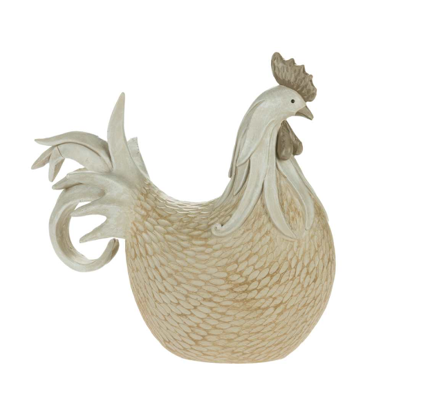 6" Ivory/White Rooster