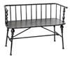 Distressed Black Spindle Bench
